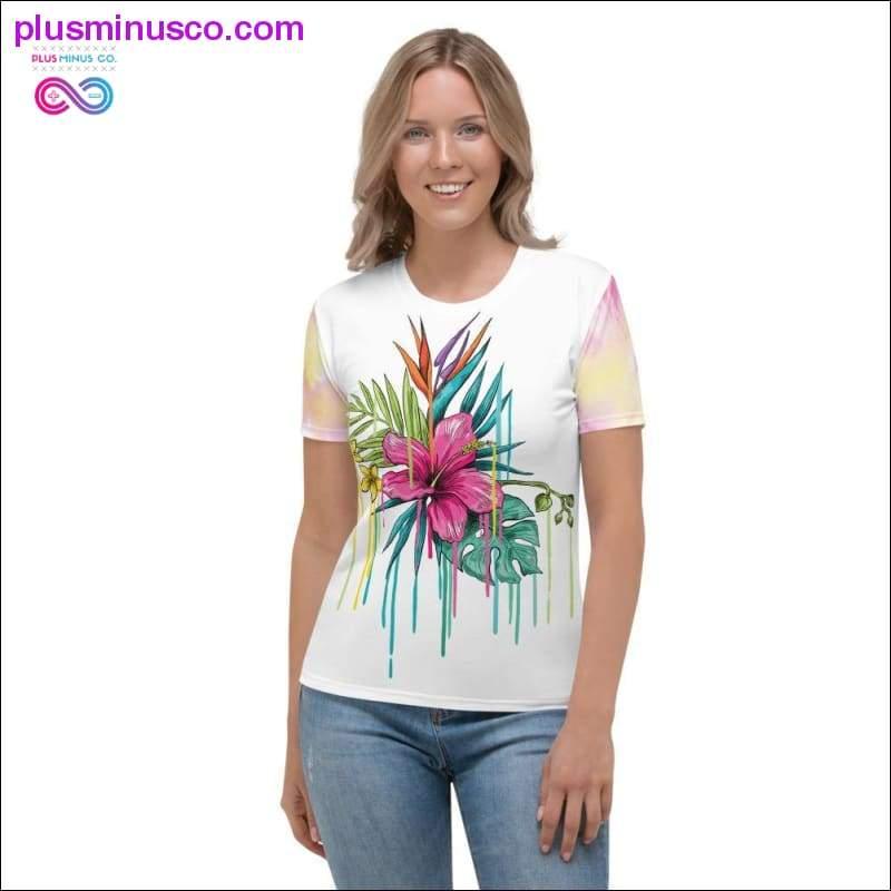 Bahar Vintage çiçek Renkli T-shirt Plusminusco'da || Açık - plusminusco.com