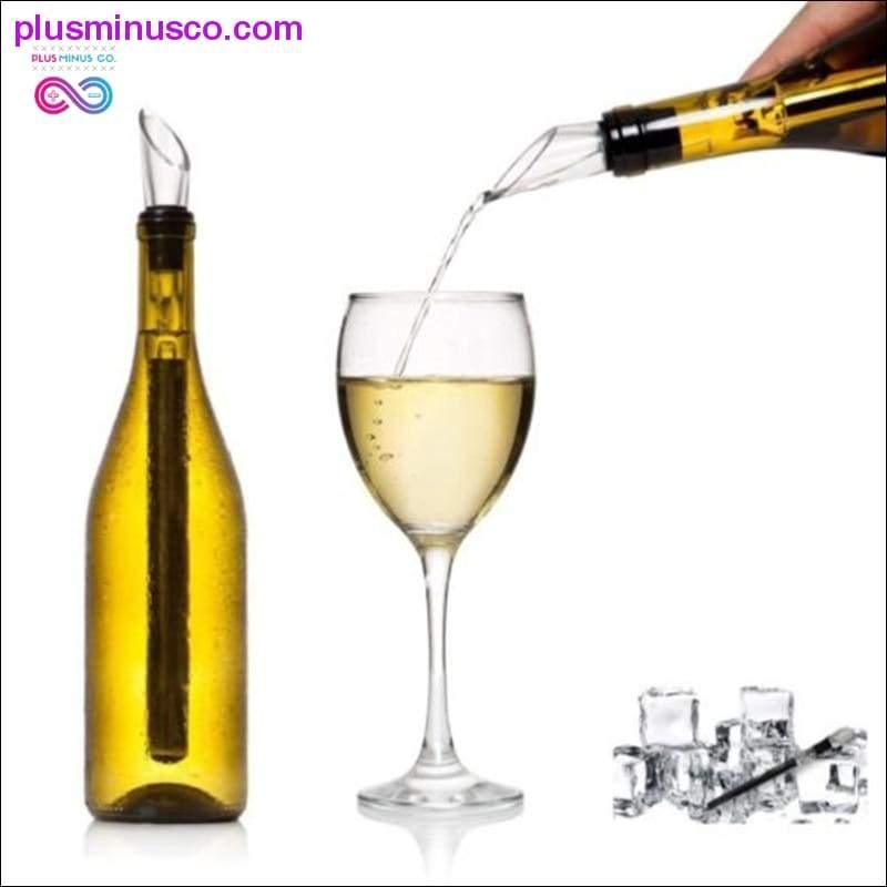 Rustfrit stål Ice Wine Chiller Stick With Wine Pourer Vin - plusminusco.com