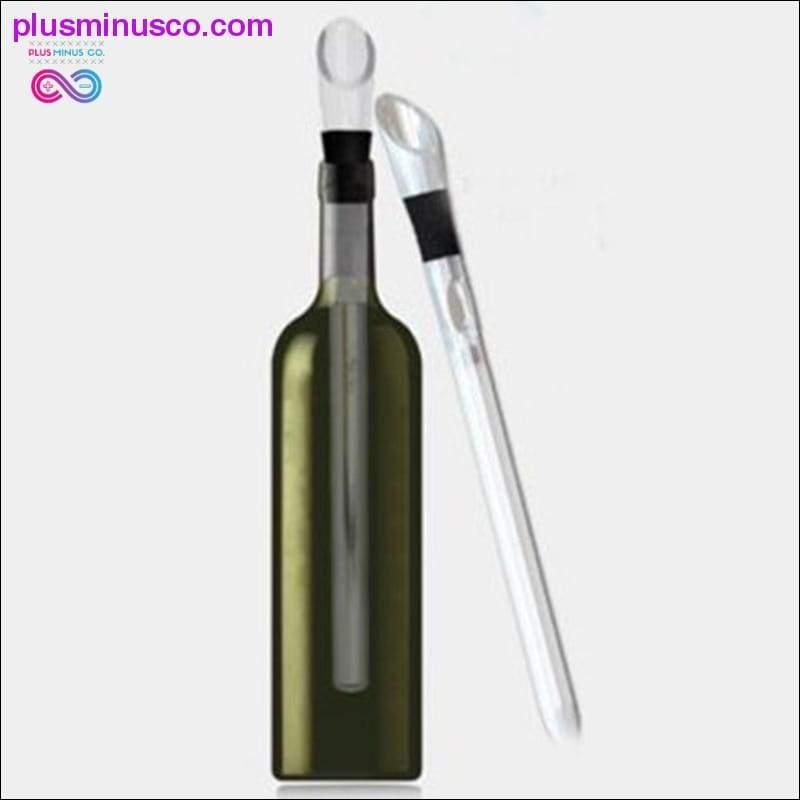 Nerezový ledový chladič na víno s nalévačem vína Víno - plusminusco.com