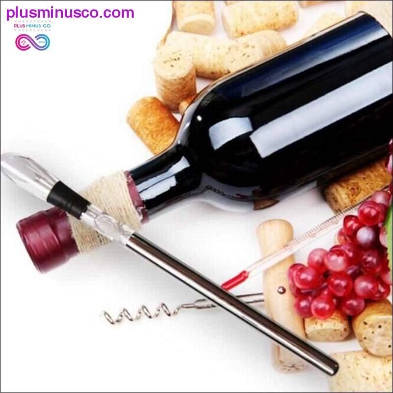 Stainless Steel Ice Wine Chiller Stick With Wine Pourer Wine - plusminusco.com