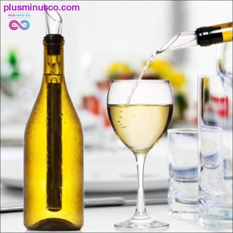 Stainless Steel Ice Wine Chiller Stick With Wine Pourer Wine - plusminusco.com