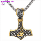Stainless steel Pendant necklace with Valknut Gift Bag - plusminusco.com