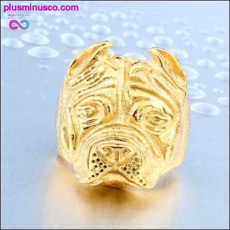 Roostevabast terasest titaanist Animal Pit Bull Dog Ring – plusminusco.com