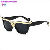 Steampunk слънчеви очила мъжки златни 3D лъвска глава Марка дизайнер - plusminusco.com