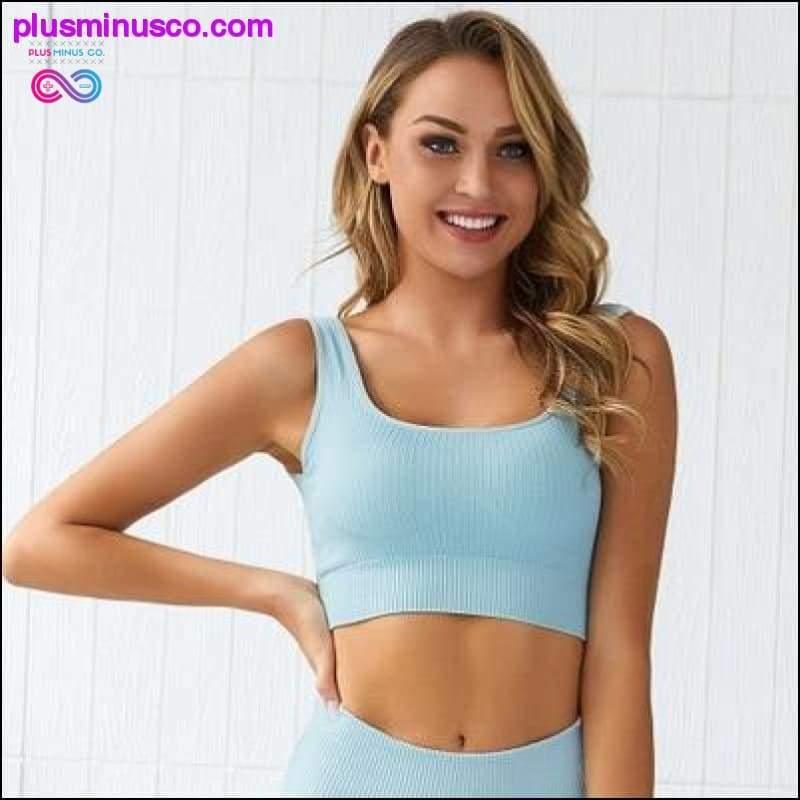 ملابس رياضية قابلة للتمدد مجموعات ملابس رياضية عالية الخصر - plusminusco.com