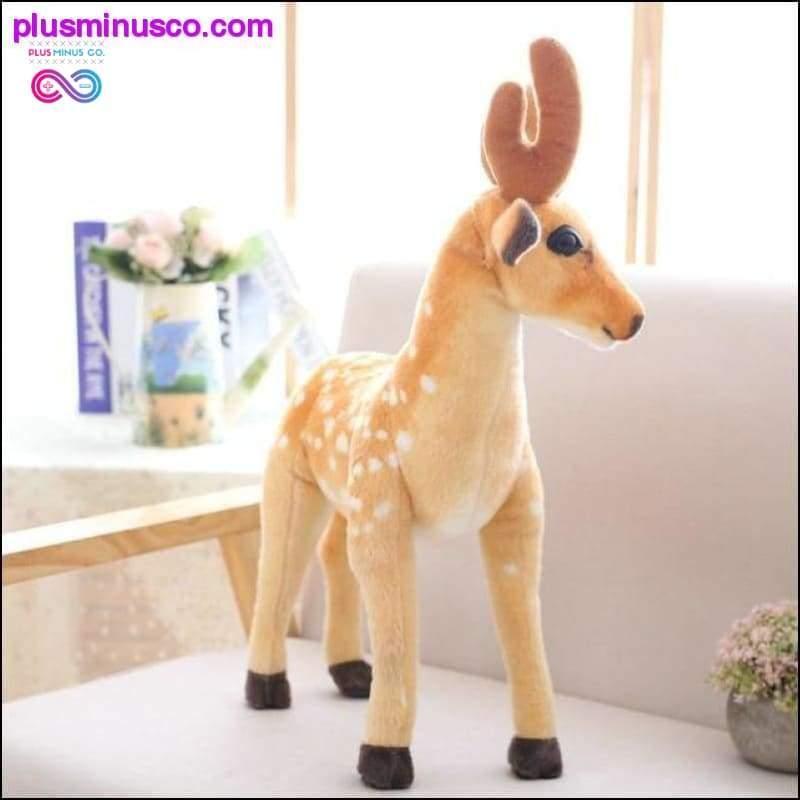 Stuffed Plush Christmas Deer Toy for Kids at PlusMinusCo.com - plusminusco.com