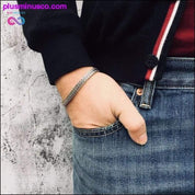 STYLISH STAINLESS STEEL BALI FOXTAIL CHAIN BRACELET FOR MEN - plusminusco.com
