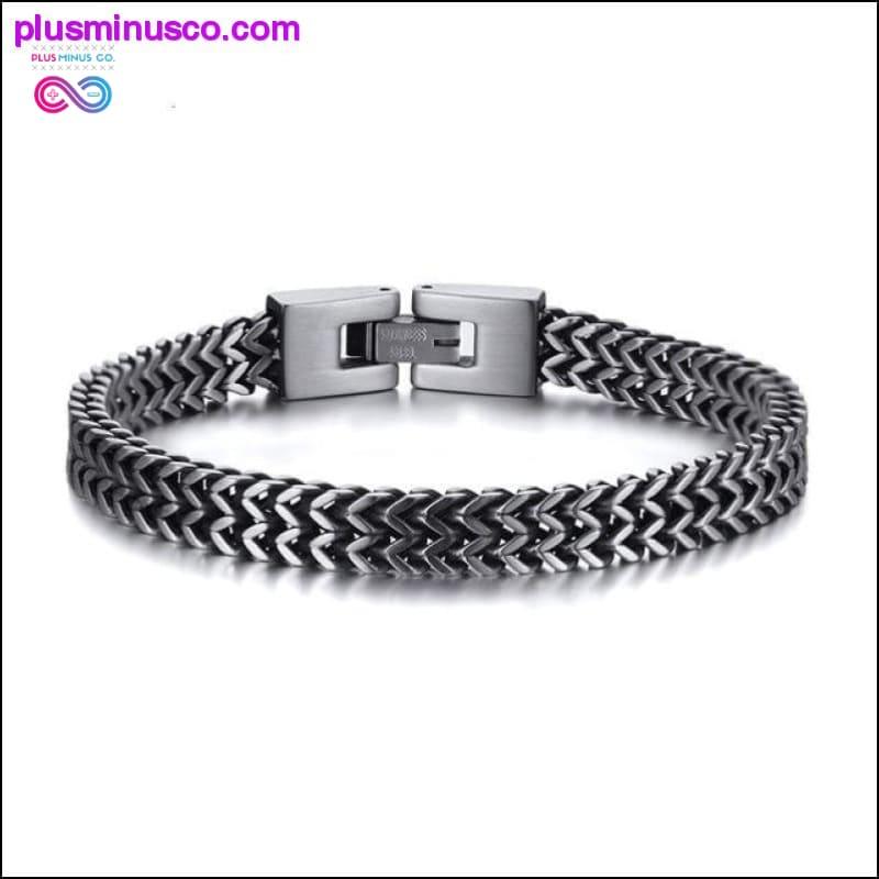 STYLISH STAINLESS STEEL BALI FOXTAIL CHAIN BRACELET FOR MEN - plusminusco.com