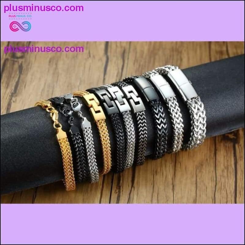 STYLISH STAINLESS STEEL BALI FOXTAIL CHAIN BRACELET FOR MEN - plusminusco.com