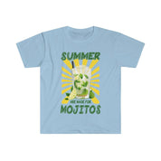„Mojitos“ marškinėliai skirti vasarai || Mojito vasaros gėrimų marškinėliai || Geriamasis alkoholis || Marškiniai paplūdimiui || Vasaros vakarėlio marškinėliai – plusminusco.com