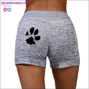 Summer Fast Drying Drawstring cat paw print shorts Lace Up - plusminusco.com