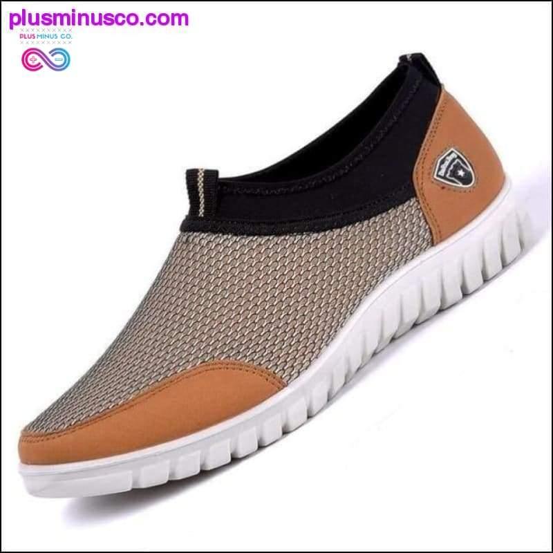 Літні сітчасті кросівки для чоловіків, дихаюче повсякденне взуття - plusminusco.com