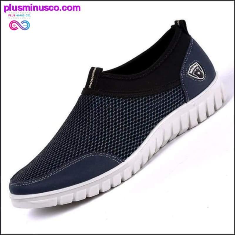 Sommer mesh sko sneakers til mænd åndbare fritidssko - plusminusco.com