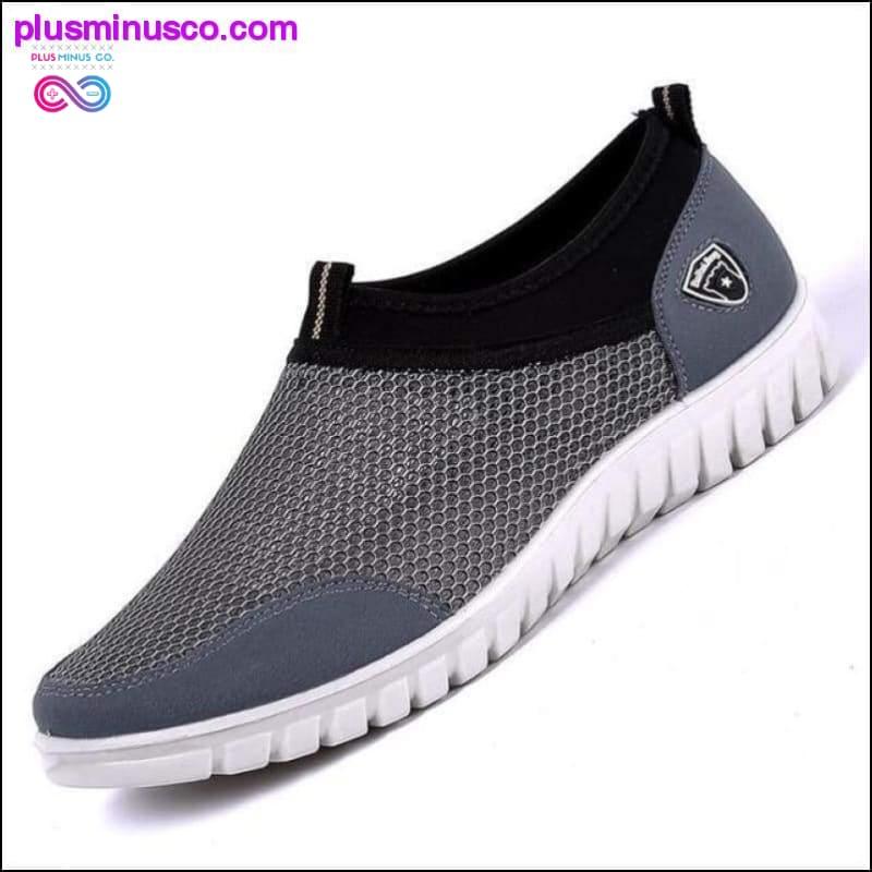 Літні сітчасті кросівки для чоловіків, дихаюче повсякденне взуття - plusminusco.com