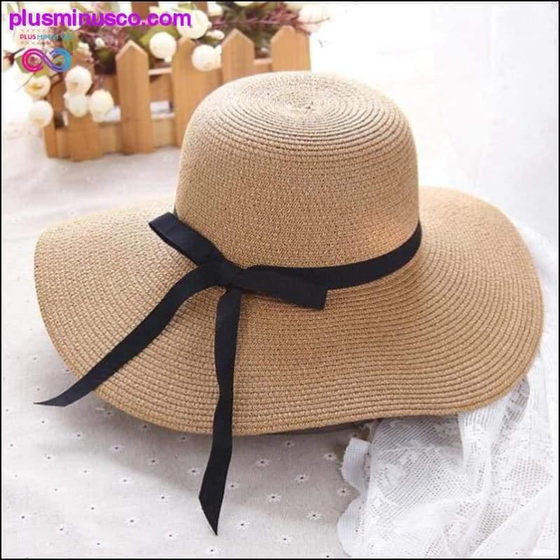 Summer Straw Hat Women Big Wide Brim Beach Hat Sun Hat - plusminusco.com