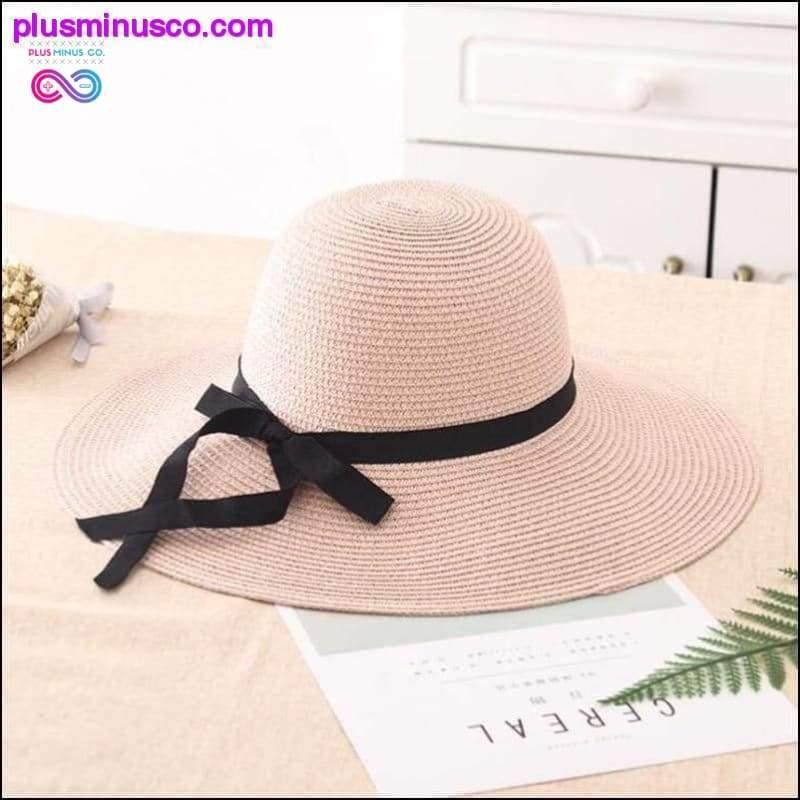 Summer Straw Hat Women Big Wide Brim Beach Hat Sun Hat - plusminusco.com