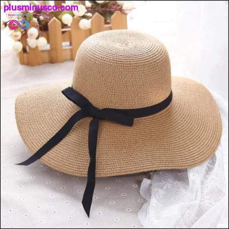 Summer Straw Hat Women Big Wide Brim Beach Hat Sun Hat - plusminusco.com