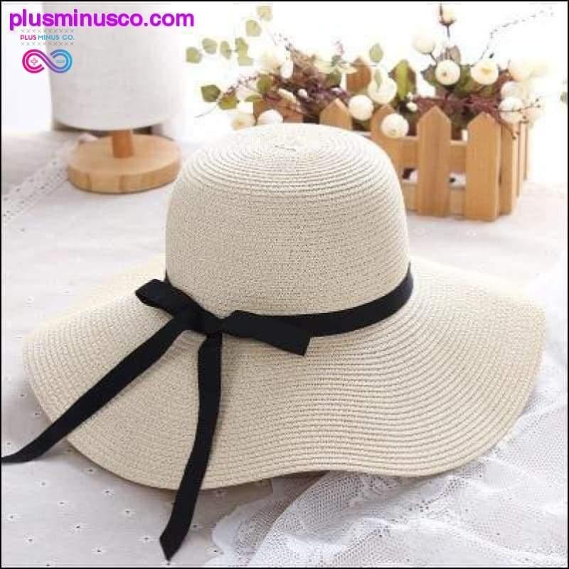 Summer Straw Hat Women Big Wide Brim Beach Hat Sun Hat - plusminusco.com