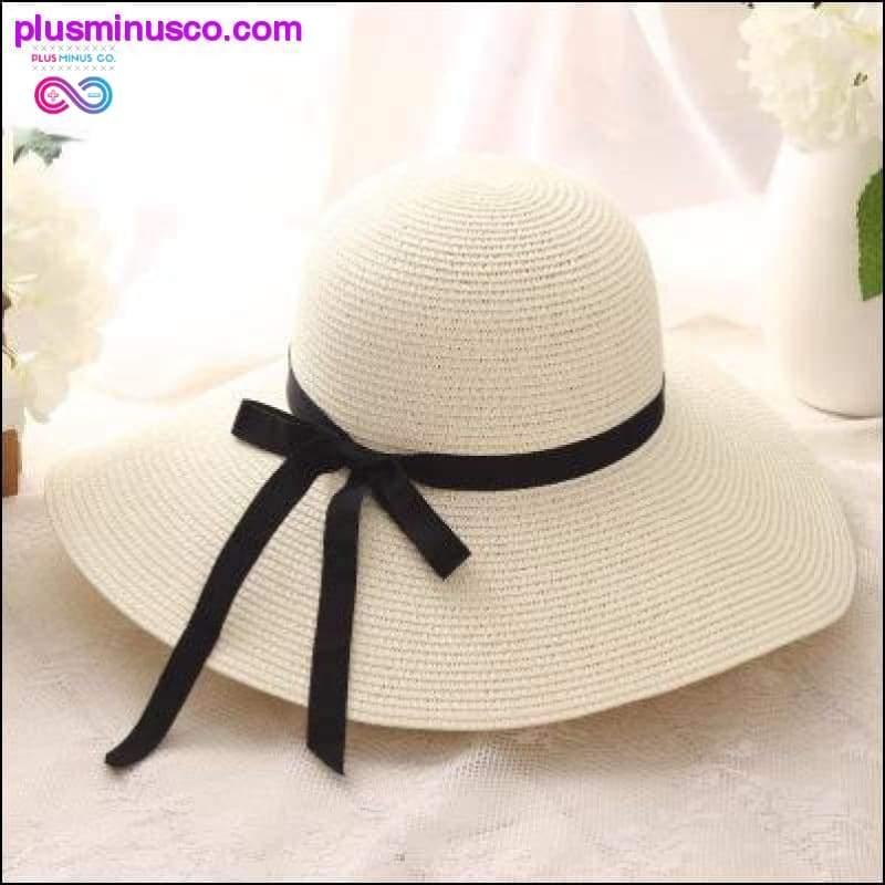 Summer Straw Hat Women Big Wide Brim Beach Hat Sun Hat - plusminusco.com