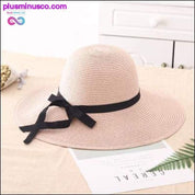 Summer Straw Hat Women Big Wide Brim Beach Hat Sun Hat - plusminusco.com