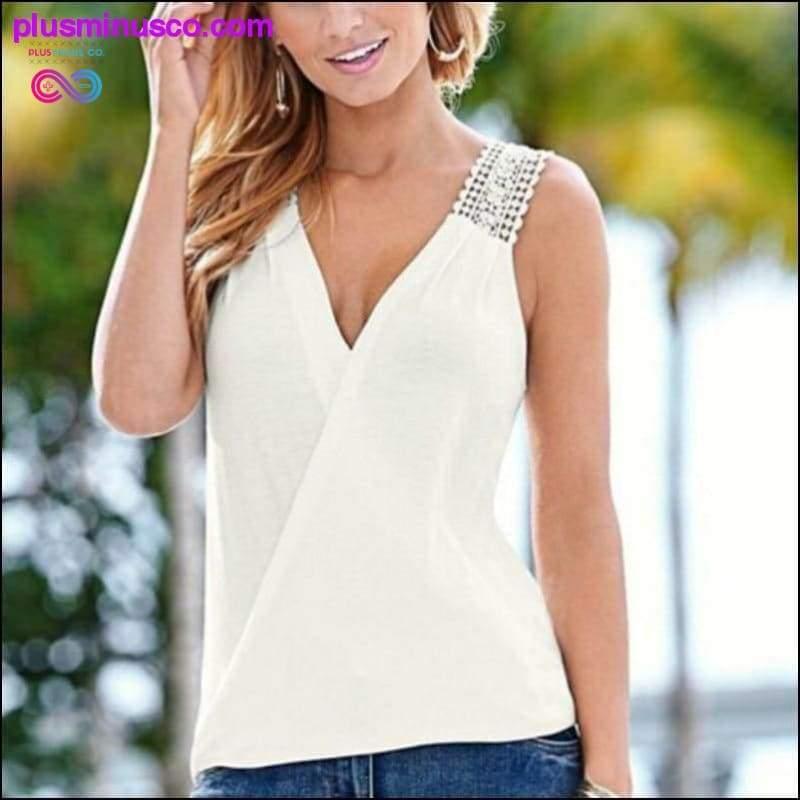 Summer Tank Tops Blouse Sleeveless Summer Top Casual Fashion - plusminusco.com