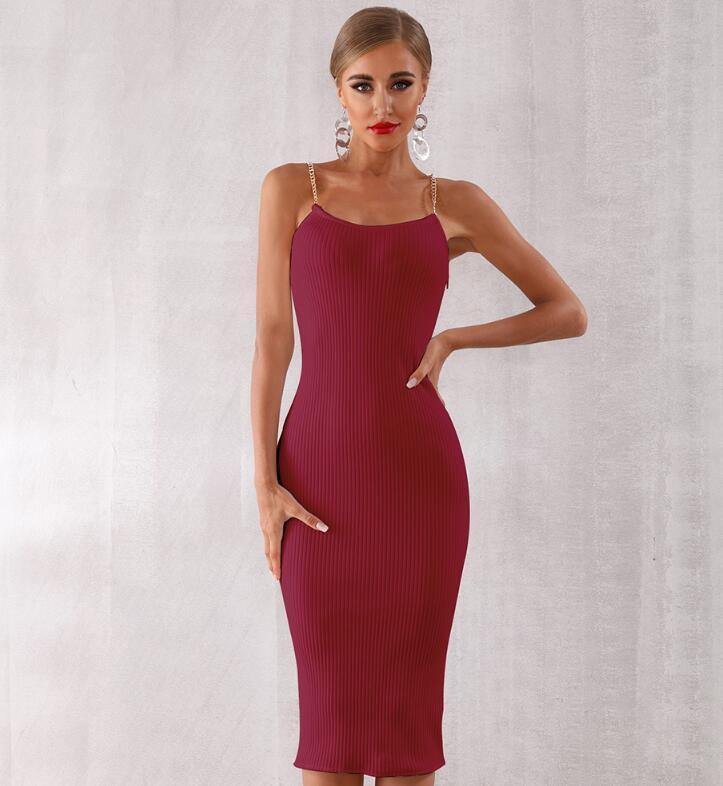 Summer Women Bodycon Bandage Dress Sexy Chain Spaghetti Strap Club Dre plusminusco.com Summer Women Bodycon Bandage Dress Sexy Chain Spaghetti Strap Club Dre plusminusco.com