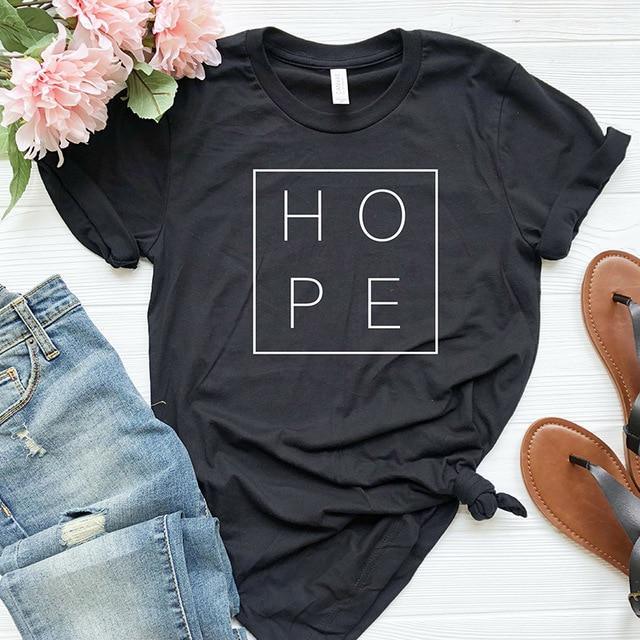Summer Women T Shirt Faith Hope Love Christian T-shirt Funny Christianity God Tee Gift Woman Short Sleeve Cotton Tops - plusminusco.com