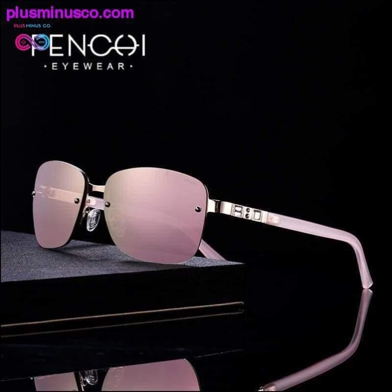 Saulesbrilles Sieviešu dizaineru zīmola luksusa bezmalu retro rozā - plusminusco.com
