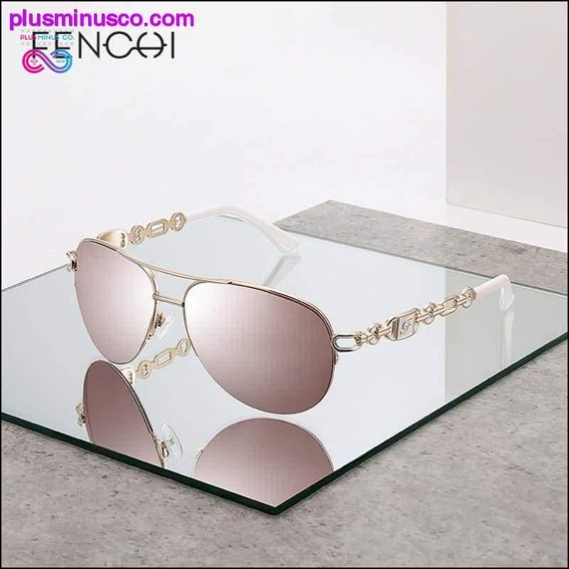 Sunglasses women Polarized uv 400 oculos Pink Pilot Mirror - plusminusco.com