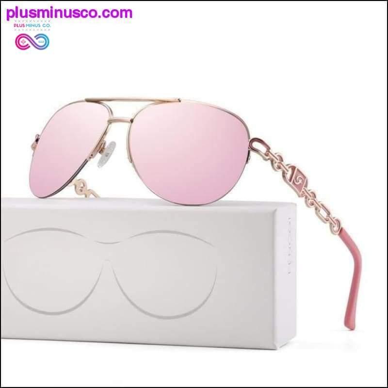 Lunettes de soleil femme polarisées uv 400 oculos rose pilote miroir - plusminusco.com
