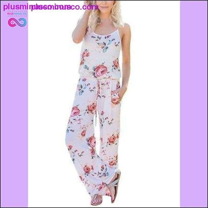 Super Comfy Floral Jumpsuit Fashion Trend Sling Print Loose - plusminusco.com