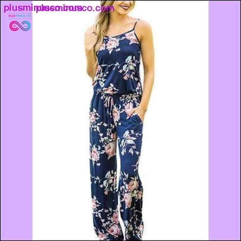 Super Comfy Floral Jumpsuit Fashion Trend Sling Print Loose - plusminusco.com