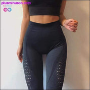 Pantaloni de jogger cu compresie super elastici pentru femei, fără cusături - plusminusco.com