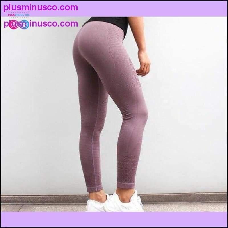 Pantaloni jogger a compressione super elastici da donna senza cuciture - plusminusco.com