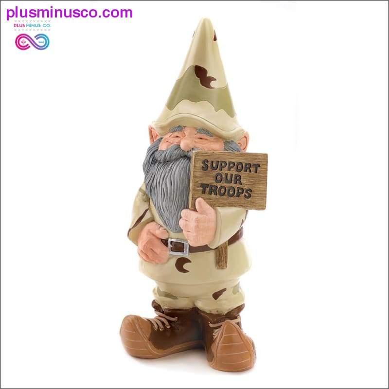 Support Our Troops Gnome ll Plusminusco.com art, Garden Decor, gift, home decor - plusminusco.com