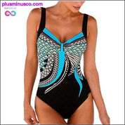Swimwear Women 2019 One Piece Swimsuit Push Up Vintage Retro - plusminusco.com