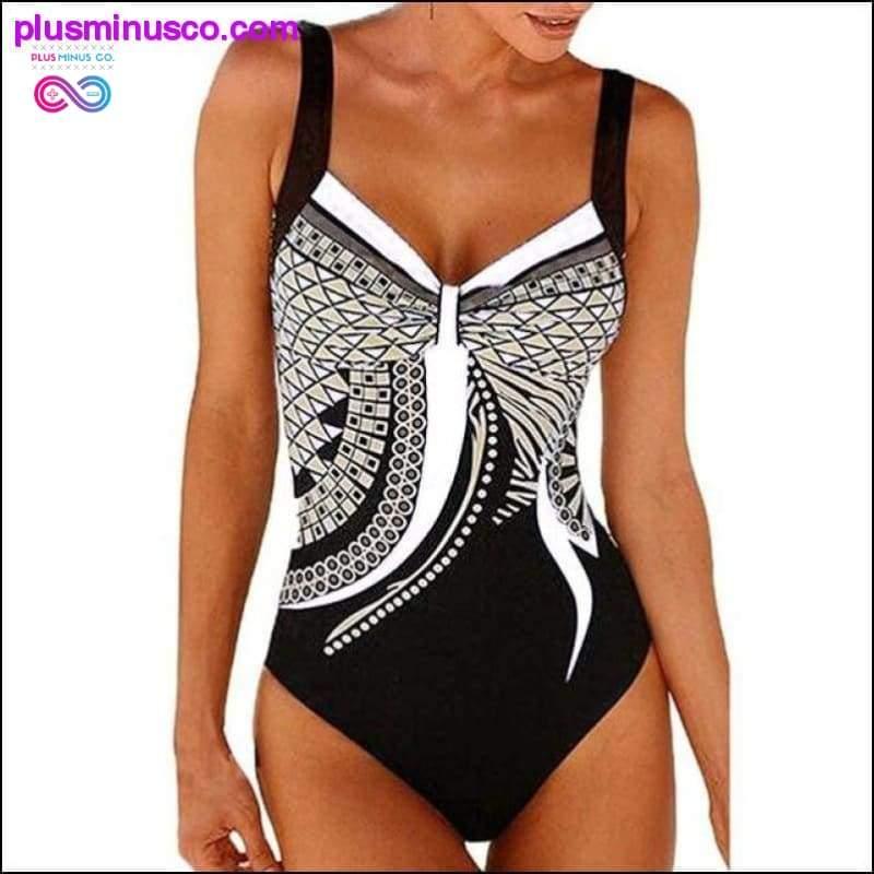 Swimwear Women 2019 One Piece Swimsuit Push Up Vintage Retro - plusminusco.com