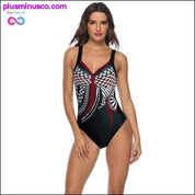 Swimwear Women 2019 One Piece Swimsuit Push Up Vintage Retro - plusminusco.com