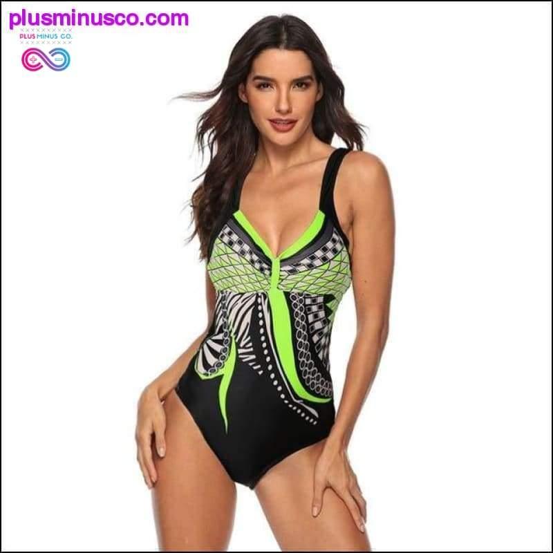 Swimwear Women 2019 One Piece Swimsuit Push Up Vintage Retro - plusminusco.com