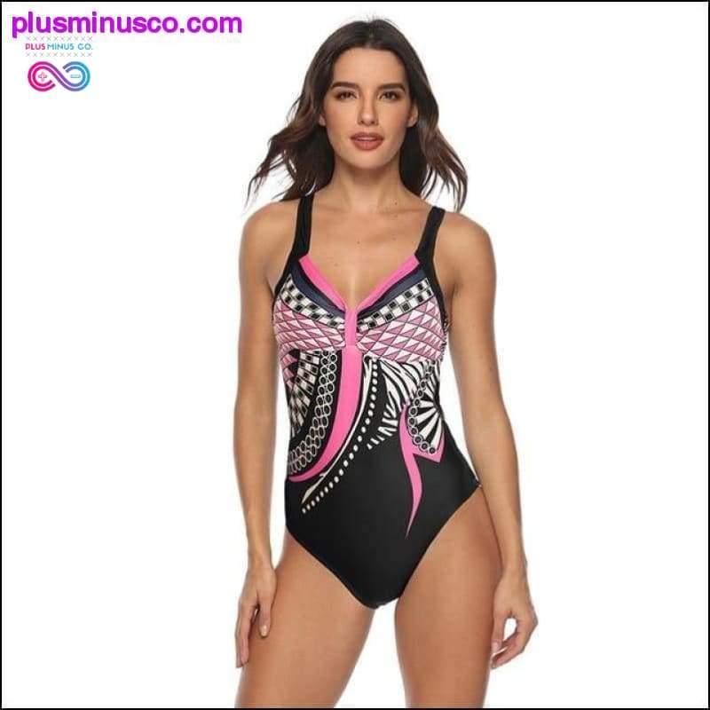 Swimwear Women 2019 One Piece Swimsuit Push Up Vintage Retro - plusminusco.com