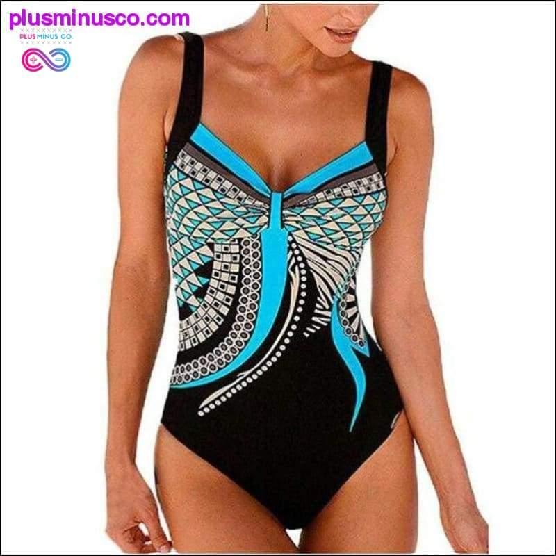 Swimwear Women 2019 One Piece Swimsuit Push Up Vintage Retro - plusminusco.com