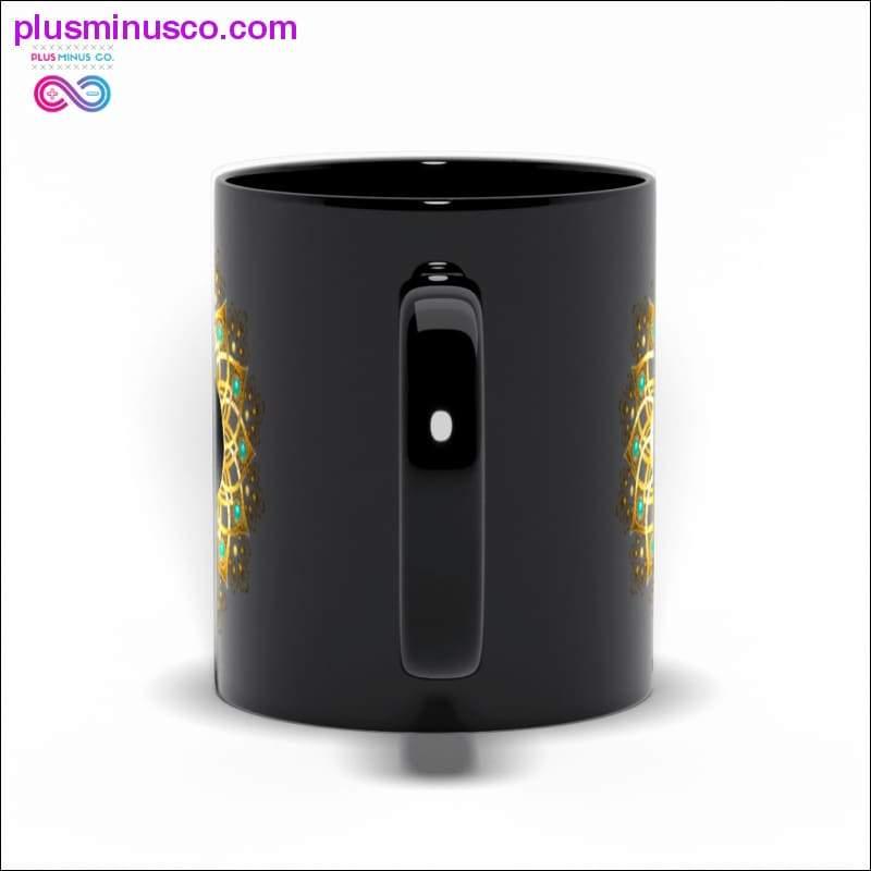 Yin Yang Mandala Black Mugs Puodelių simbolis - plusminusco.com