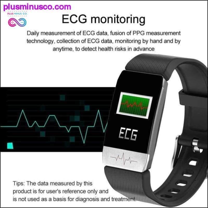 온도 면역 측정 ECG 기능이 있는 T1 스마트 시계 밴드 - plusminusco.com