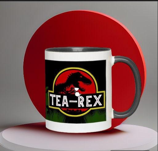 Hrnky na čaj Rex Accent || Hrnky T Rex Tea Rex Accent Hrnky, hrnek dinosaurů, hrnek mr tea rex, hrnek ms tea rex, dárek pro milovníky čaje - plusminusco.com