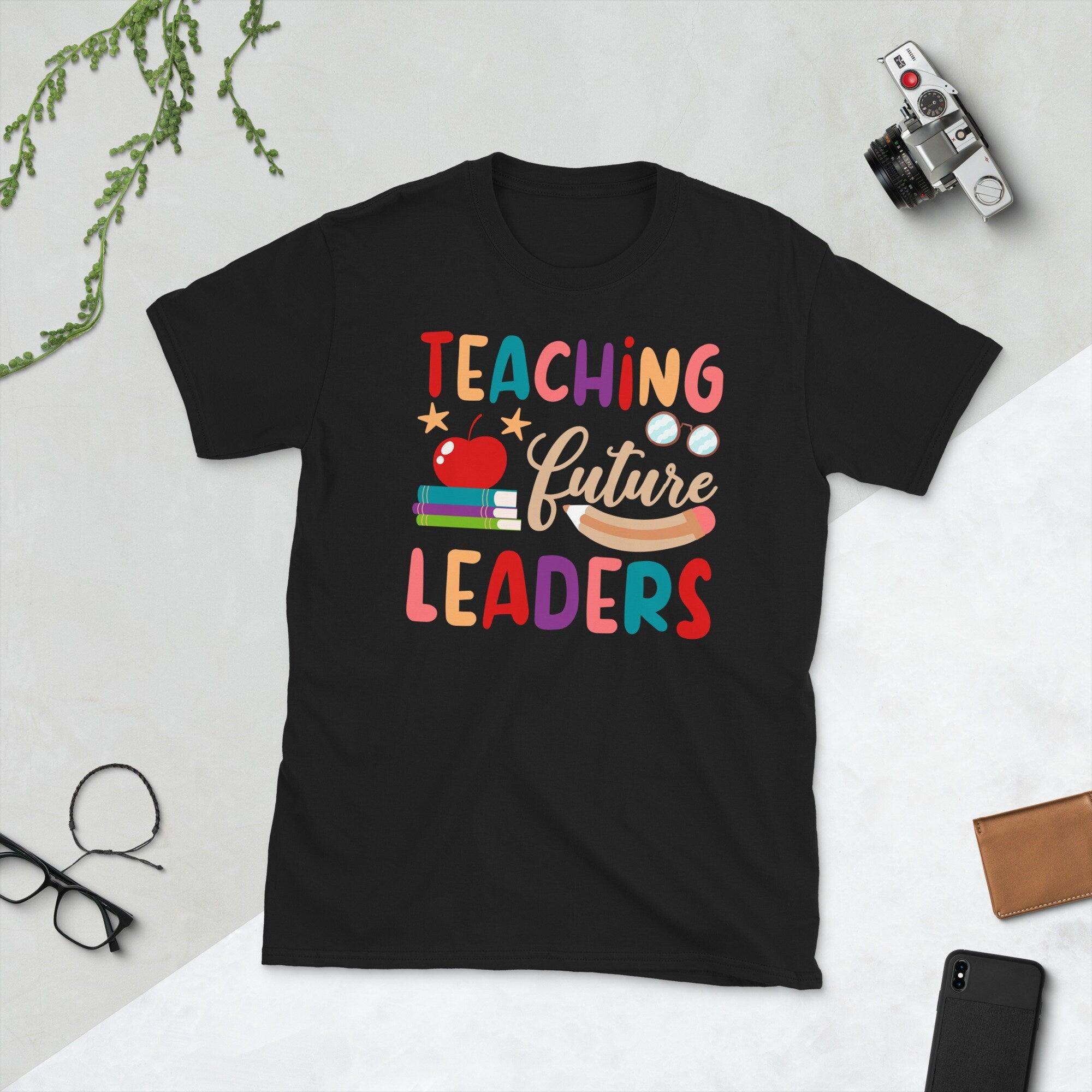 Teaching Future Leaders, Teaching is a Work of Heart T-Shirt, Back To School Teaching Future Leaders Teacher Life Gift T-Shirt - plusminusco.com