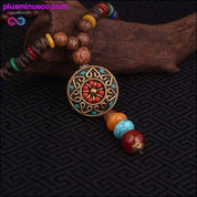 The flower of religious vintage round plate Nepal - plusminusco.com