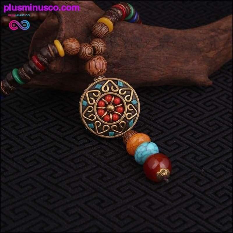 The flower of religious vintage round plate Nepal - plusminusco.com