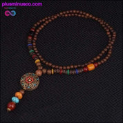 The flower of religious vintage round plate Nepal - plusminusco.com