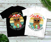 The Hunt Is On Happy Easter | Bunny Pug | Retro Sunset T-Shirts,Hunt Is On Funny Easter Day 2021 Shirt, Happy Easter Day Tee Shirt Gifts, - plusminusco.com