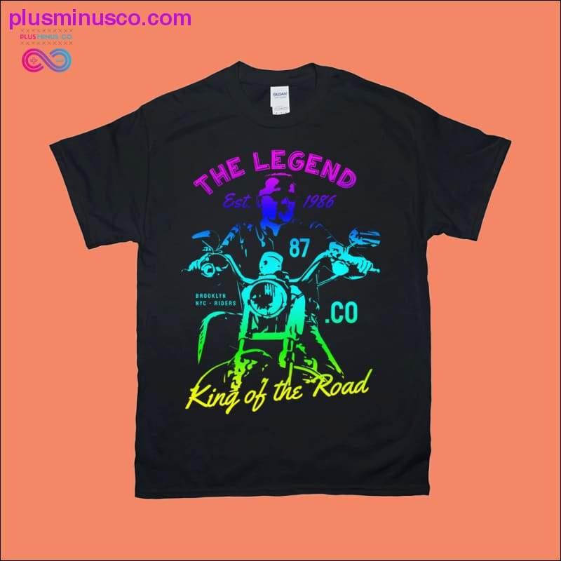 Каляровыя футболкі The Legend King of the Road - plusminusco.com
